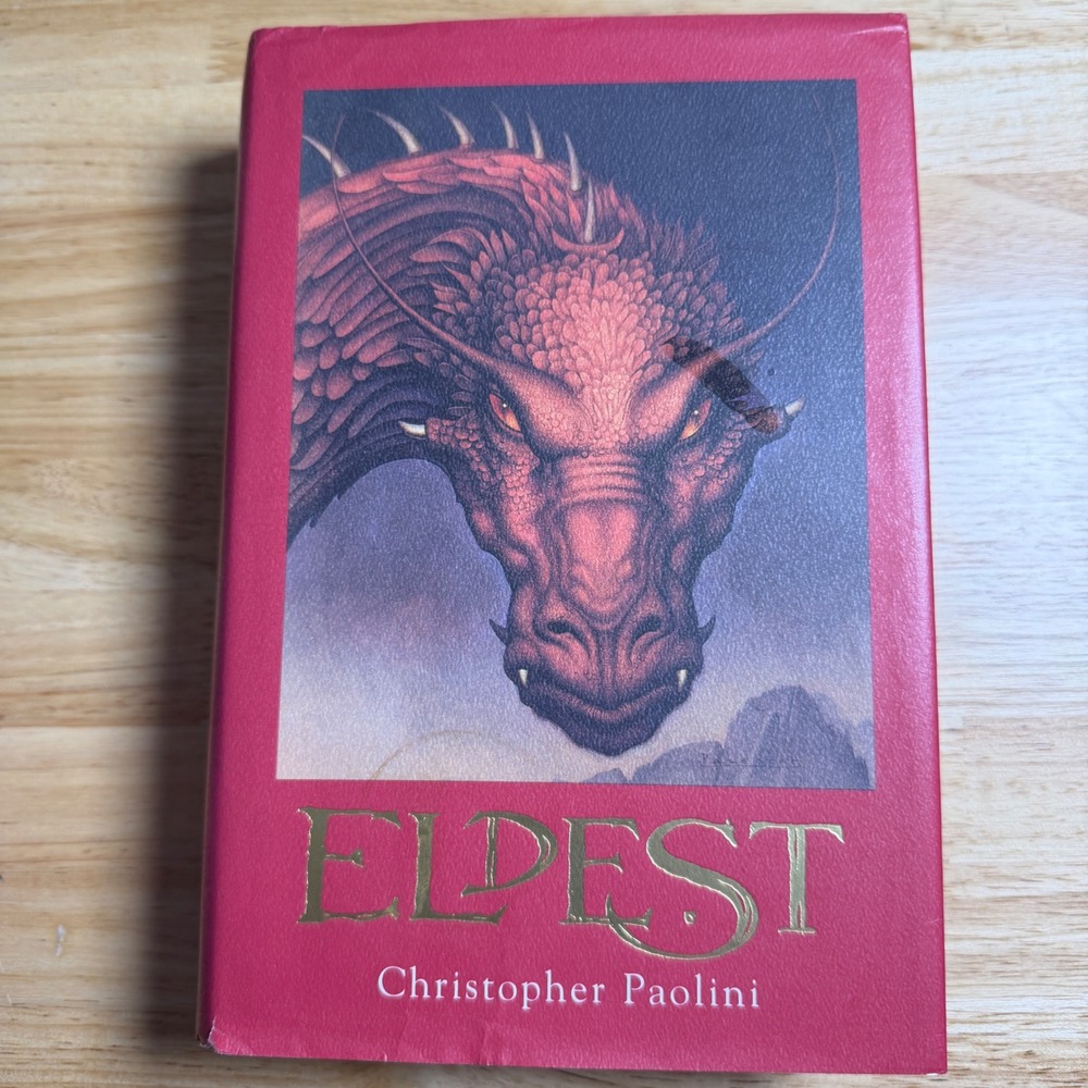 Christopher Paolini Eldest Inheritance Book 2 Hardcover 1st Ed Red Dragon Book